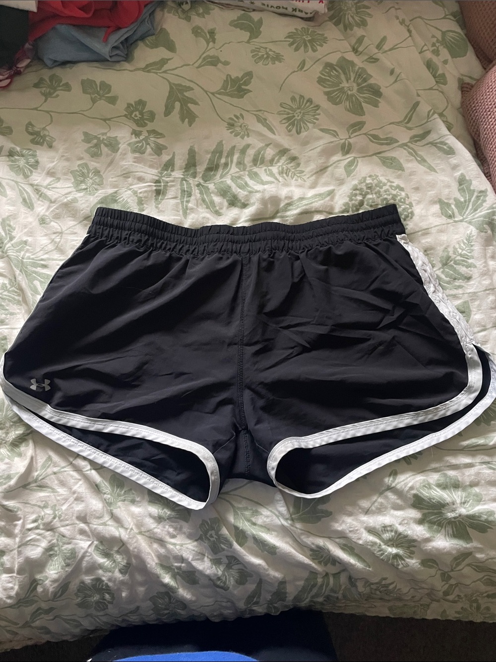 Under Armour Black Women’s Athletic Shorts with White Trim